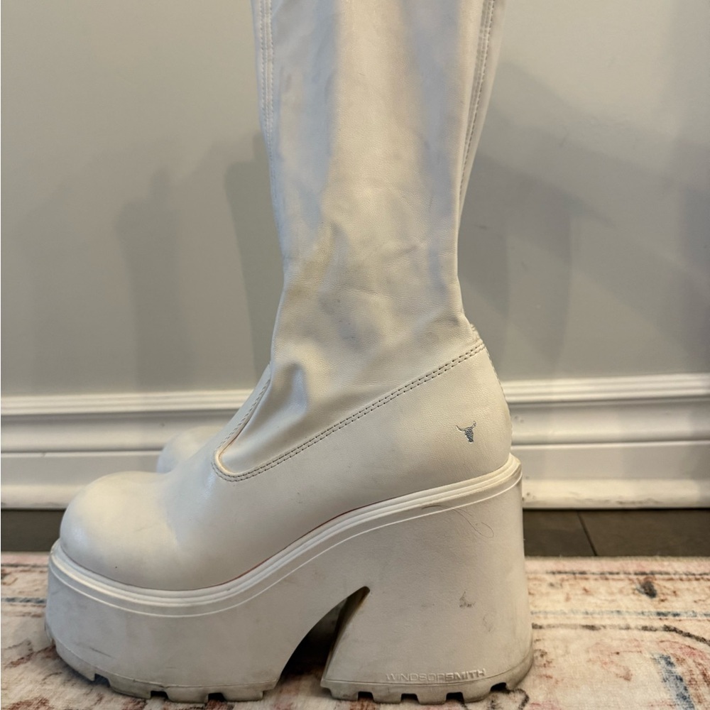 Windsor Smith Cream Platform Boots